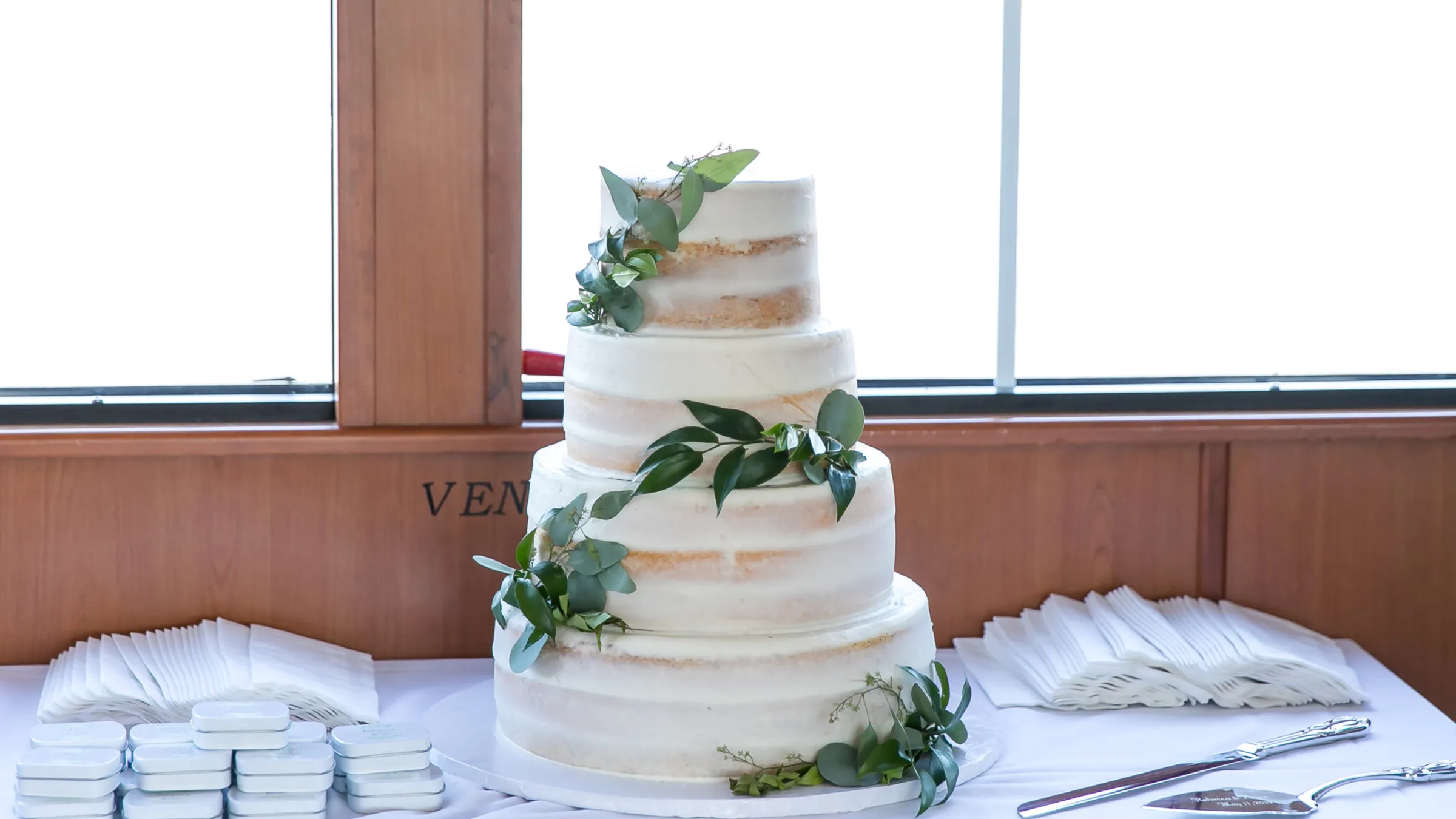 a large cake sitting on top of a table